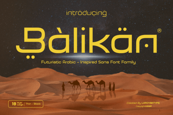 Balikan: A Font That Merges Modern Design with Middle Eastern Elegance