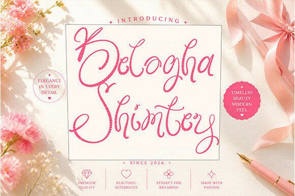 Beluga Shimtey: A Graceful Modern Script Font for Elegant Design Projects