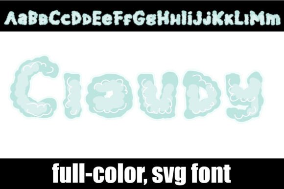 Cloudy: Elevate Your Designs with a Whimsical, Full-Color SVG Font