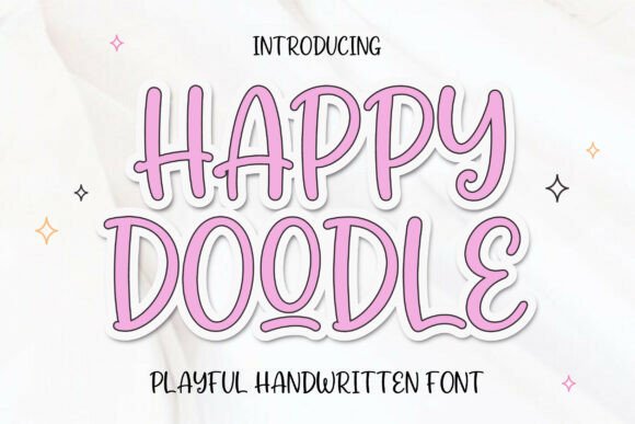 Discover the Charm of Happy Doodle: A Playful Handwritten Font for Creative Projects