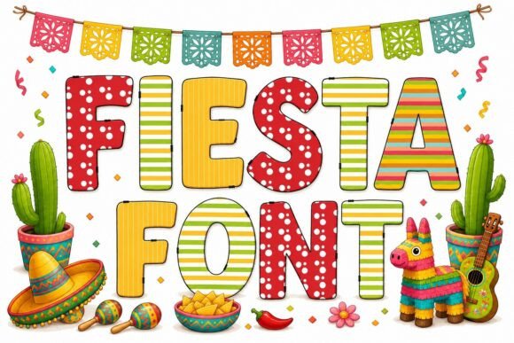 Fiesta Decorative Alphabets Pack: A Playful Addition to Your Creative Toolkit