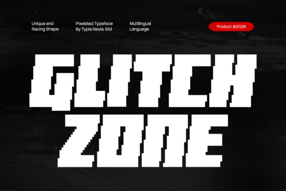 Glitch Zone – Modern Pixel Racing Game Font for High-Impact Design