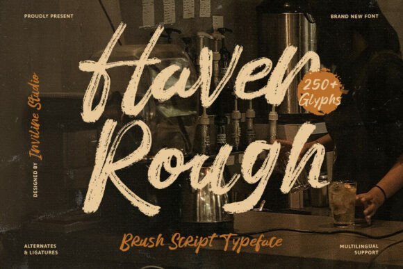 Haven Rough: A Brush Script Font for Authentic Branding and Creative Expression