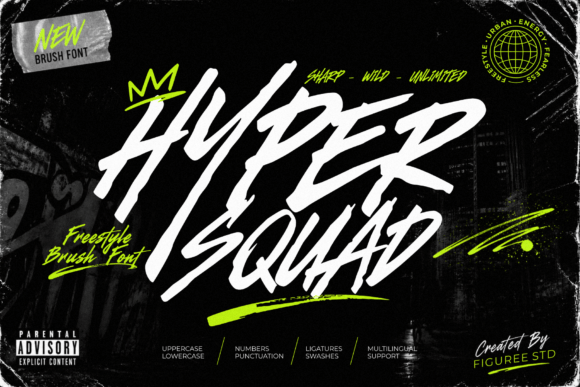 Hyper Squad – Freestyle Brush Font for Bold Creative Expression