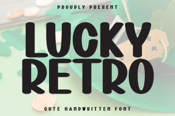 Lucky Retro Font Charm