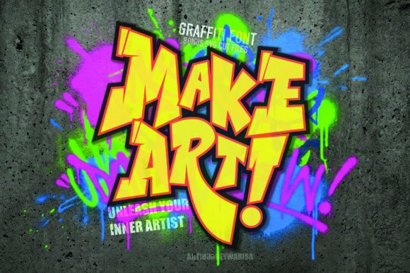 Make Art: A High-Energy Graffiti Font for Bold Visual Expression