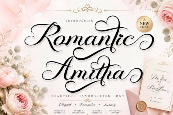 Romantic Amitha: A Timeless Font for Creative Expression