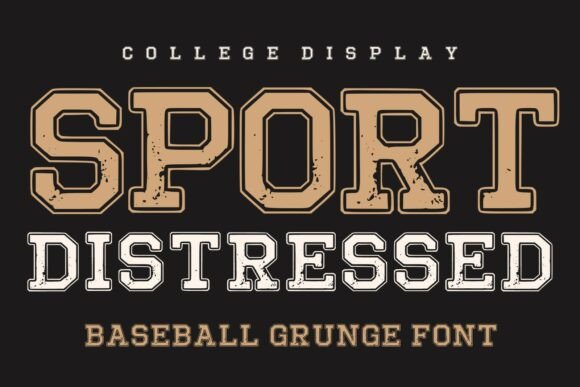 Sport Distressed Font for Bold Vintage Athletic Designs