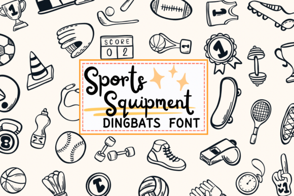 Sports Equipment Font for Creative Projects