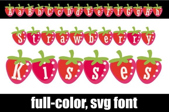 Strawberry Kisses: A Sweet Berry Icon SVG Font for Modern Design
