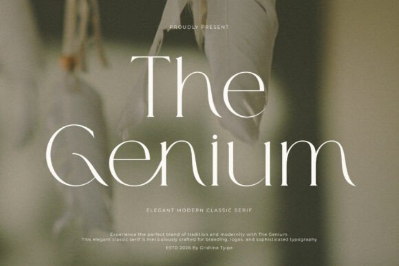 The Genium: A High-Fashion Display Serif for Modern Branding